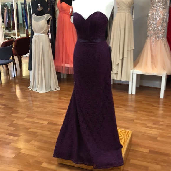 mori lee eggplant bridesmaid dress Purple Eggplant Chiffon Long Prom Gown by Mori Lee (ML-20421) MSRP $199